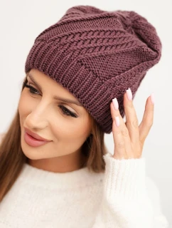 Dámská zimní čepice z vlny model 21750356 švestková - K-Fashion