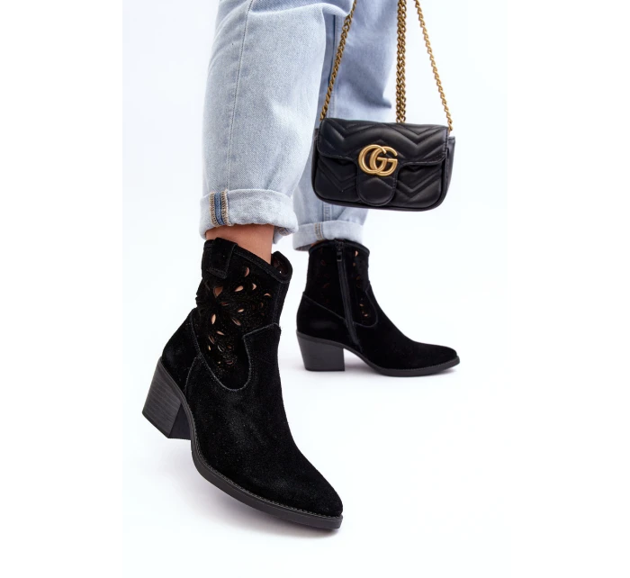 Kožené Boty S D&A Černá model 21636938 - S.Barski Kožené Boty S D&A Černá model 21636938 - S.Barski