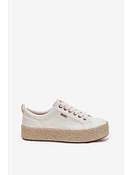 Dámské espadrilles Trampki na platformě Big Star TT274346 Ecru