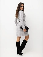 Šaty D71720W30374A1EN, bílo-šedé Šaty D71720W30374A1EN, bílo-šedé