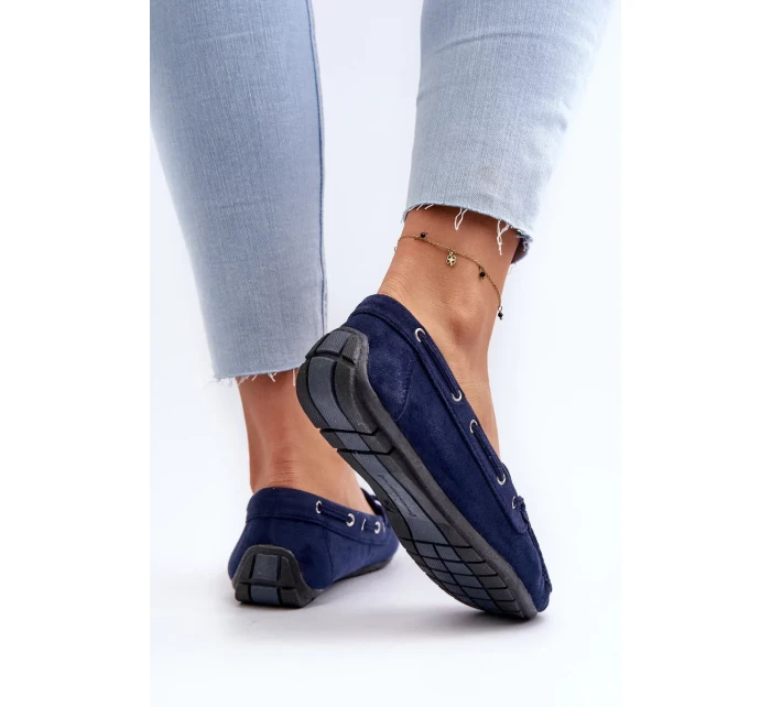 Dámske semišové mokasíny Navy Blue Si Passione
