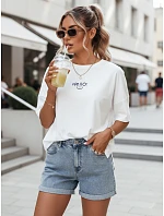 Dámske biele tričko HELLO FashionStreet RY2545