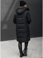Dámská zimní bunda dlouhá prošívaná s kapucí černá Dstreet model 21980884 - FashionStreet