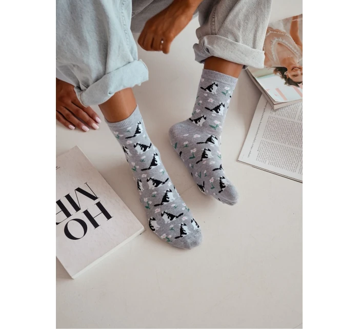 Milena ponožky 0200-173 Mačky a kvety 37-41 Milena ponožky 0200-173 Mačky a kvety 37-41