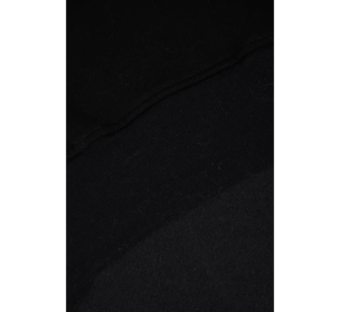 Zateplená mikina s bočnými otvormi čierna