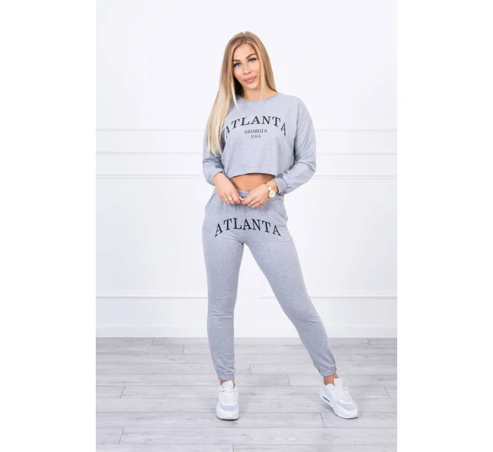 Atlanta šedá sada s potlačou Atlanta šedá sada s potlačou