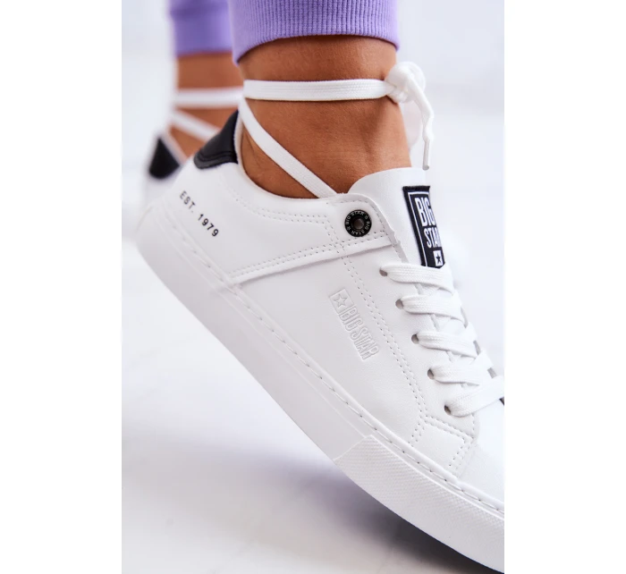 Kožené tenisky Big Star model 21580472 bílé a Černá - Big Star Shoes Kožené tenisky Big Star model 21580472 bílé a Černá - Big Star Shoes