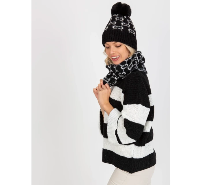 Tunelový šál AT KM CM 333 biela a čierna