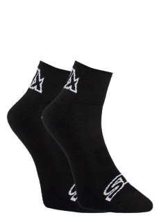 Kotníkové ponožky Styx čierne s bielym logom (HK960)