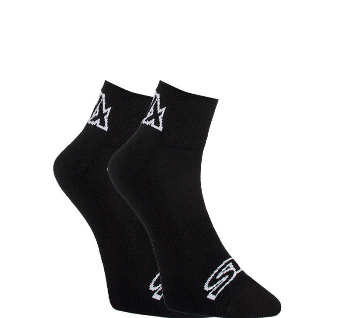 Kotníkové ponožky Styx čierne s bielym logom (HK960)