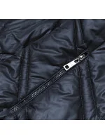 Tmavomodrá prešívaná dámska bunda (H-97-2)