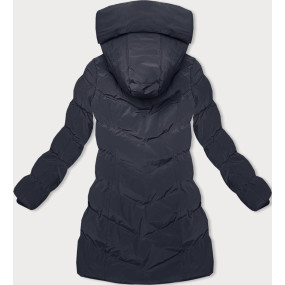 Tmavomodrá zimná bunda s kapucňou (2M-023)