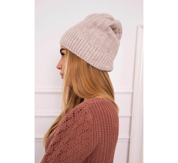Fleecová čepice Anna model 18750143 béžová - K-Fashion Fleecová čepice Anna model 18750143 béžová - K-Fashion