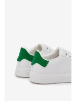 Trampki Sneakersy Męskie Z Eko Skóry Big Star OO174116 Biało-Zielone