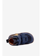 Dětská barefoot obuv z semišové kůže FRODDO G2110157 Tmavě modrá