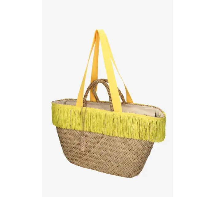 Plážová taška NOBO XP0320-C008 Bežovo-žlutá Plážová taška NOBO XP0320-C008 Bežovo-žlutá