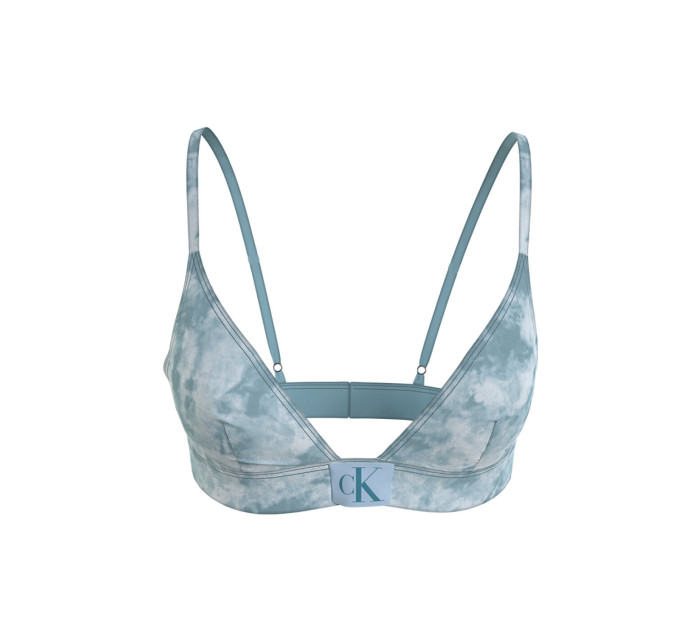 Dámska plavková podprsenka bikini KW0KW02121 OGY modrá - Calvin Klein