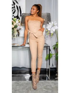 Sexi kombinéza V6603 hnedá - In Stylefashion