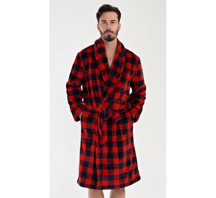 Pánsky župan so šálovým golierom Kocka