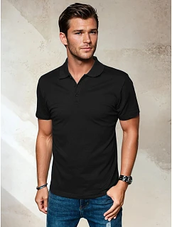 Pánske polo tričko čierne FashionStreet PX0512