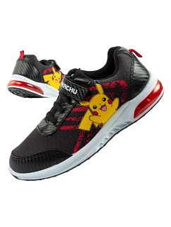 Leomil detské športové topánky Pokemon ľahké tenisky na suchý zips LED čierne
