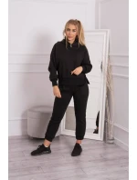 Zateplený rolák s kapucňou čierny