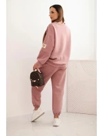 Dámsky maslový set s voľnou mikinou a nohavicami LOVE khaki Dámsky maslový set s voľnou mikinou a nohavicami LOVE khaki