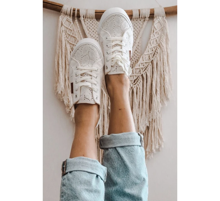 Dámské Krajkové Tenisky BIG STAR model 21546365 Bílé - Big Star Shoes