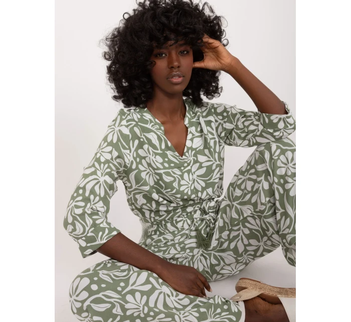 Blúzka D73771M11174A khaki farba Blúzka D73771M11174A khaki farba