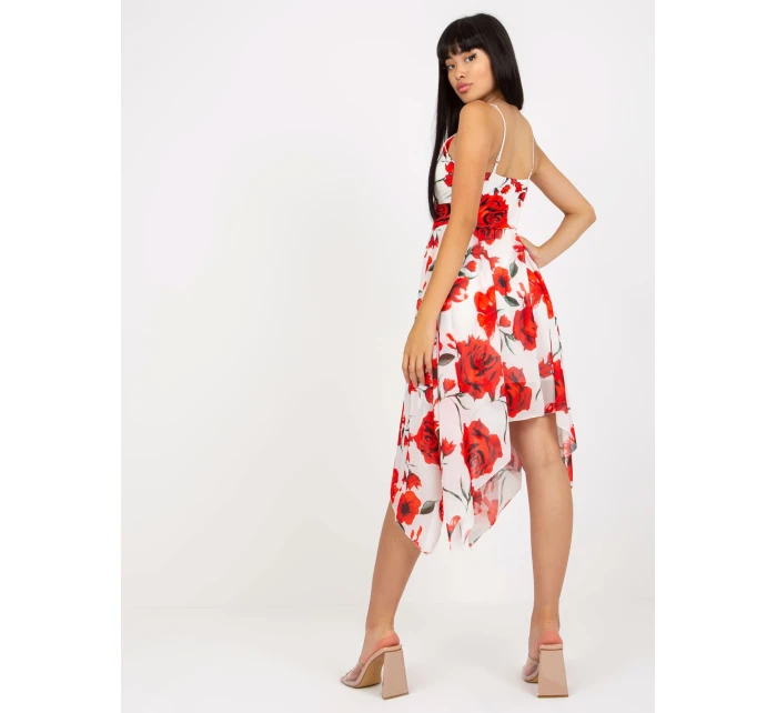 Šaty DHJ SK 15952 1.24X biele a červené