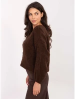 Sweter MI SW model 21370642 ciemny brązowy - FPrice Sweter MI SW model 21370642 ciemny brązowy - FPrice