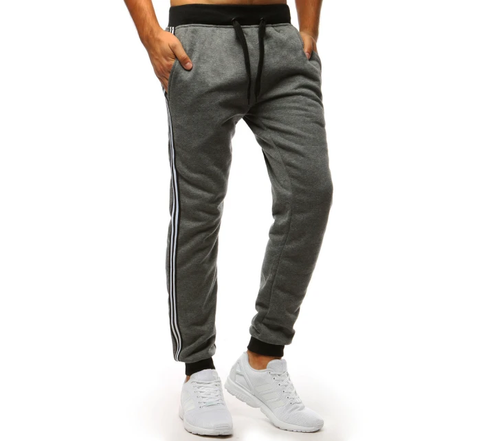 Pánske antracitové tepláky FashionStreet UX3538