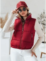 dámská prošívaná vesta bordó Dstreet model 21990663 - FashionStreet dámská prošívaná vesta bordó Dstreet model 21990663 - FashionStreet