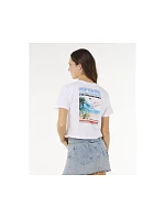 Dámske tričko RIP CURL Hayley O Crop Tee, biele Dámske tričko RIP CURL Hayley O Crop Tee, biele