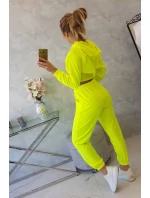 Bavlnená 3dielna sada žltá neónová Bavlnená 3dielna sada žltá neónová
