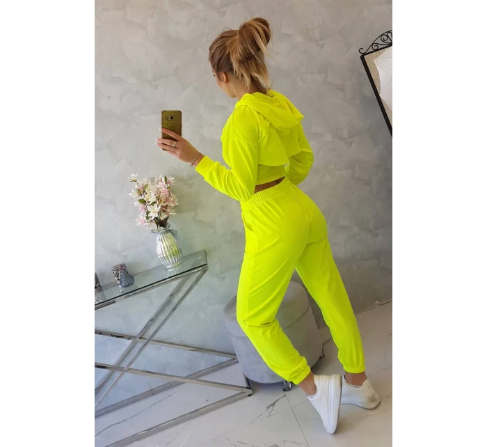 Bavlnená 3dielna sada žltá neónová Bavlnená 3dielna sada žltá neónová