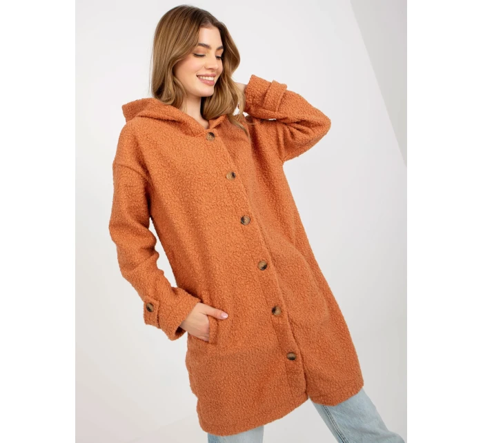 Dámsky kabát RV PL 8449.98P tmavo oranžový