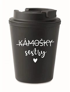 SISTERS BAGS - čierny termohrnček 300 ml