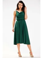 Dámske šaty A579 Tmavo zelená - Awama Dámske šaty A579 Tmavo zelená - Awama