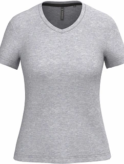 Kariban K 381 Dámske tričko s výstrihom do V 20.K381 oxford grey