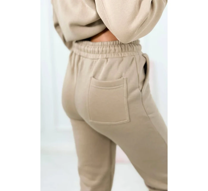 Izolovaná súprava s výšivkou Los Angeles svetlo béžová