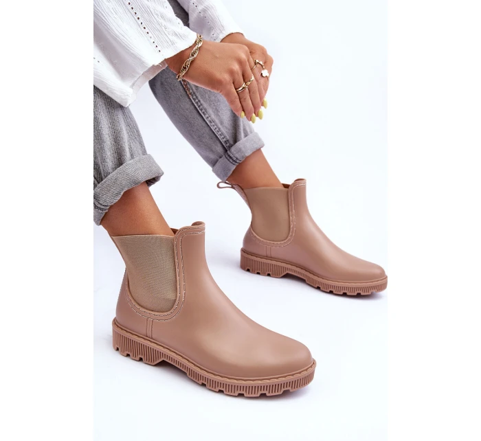 Dámské gumáky Bežové model 21628806 - Boto Dámské gumáky Bežové model 21628806 - Boto