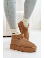 Skórzane Zamszowe Śniegowce Na Platformie Camel Nereviana Skórzane Zamszowe Śniegowce Na Platformie Camel Nereviana