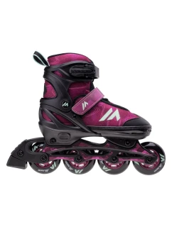 Detské kolieskové korčule 92800482425 čierno-ružové - Martes
