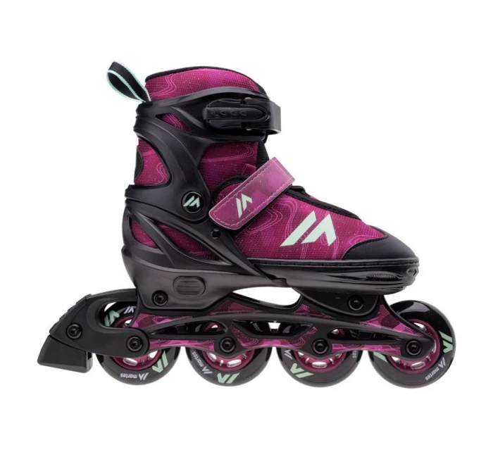 Detské kolieskové korčule 92800482425 čierno-ružové - Martes