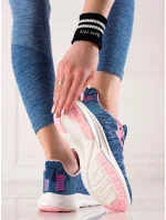 Módní tenisky dámské modré bez podpatku Módní tenisky dámské modré bez podpatku