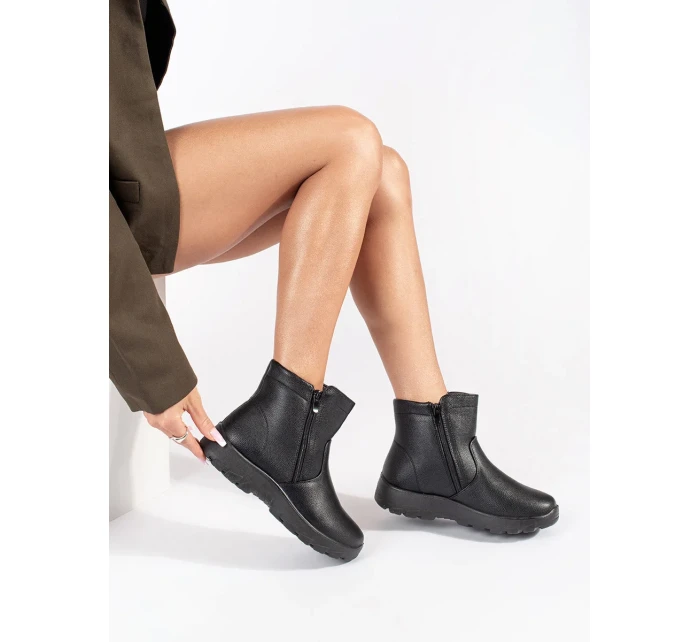Jedinečné černé kotníčkové boty dámské platforma Jedinečné černé kotníčkové boty dámské platforma