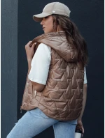 Dámská prošívaná vesta zlatá Dstreet model 21979409 - FashionStreet