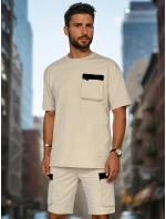 Pánska khaki tepláková súprava Dstreet AX0809