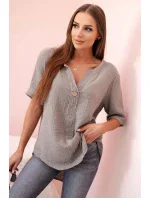 Dámská mušelínová košile s knoflíkem fango Dámská mušelínová košile s knoflíkem fango